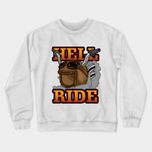 Motorcyclist with Sunglasses and Motorcycle Crewneck Sweatshirt